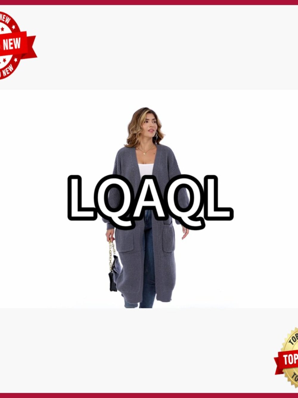 Plus Size Oversized Long Cardigan Sweater Chunky Knit Open Front Duster Coat - Picture 6 of 6